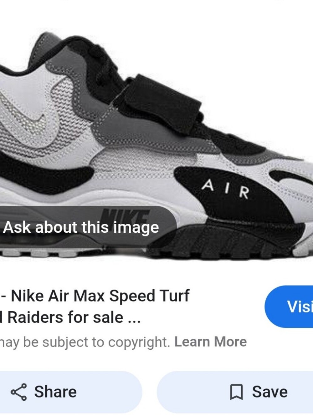 Nike Air Max Speed Turf Sneakers - Black, White, Gray